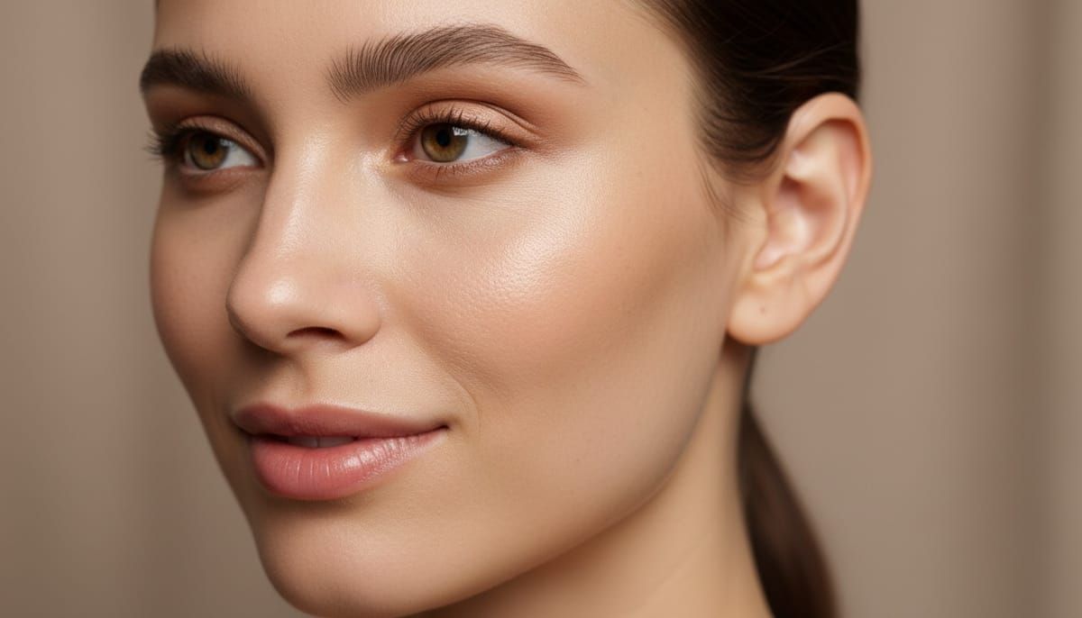 Resultado de harmonização facial — pele saudável e natural